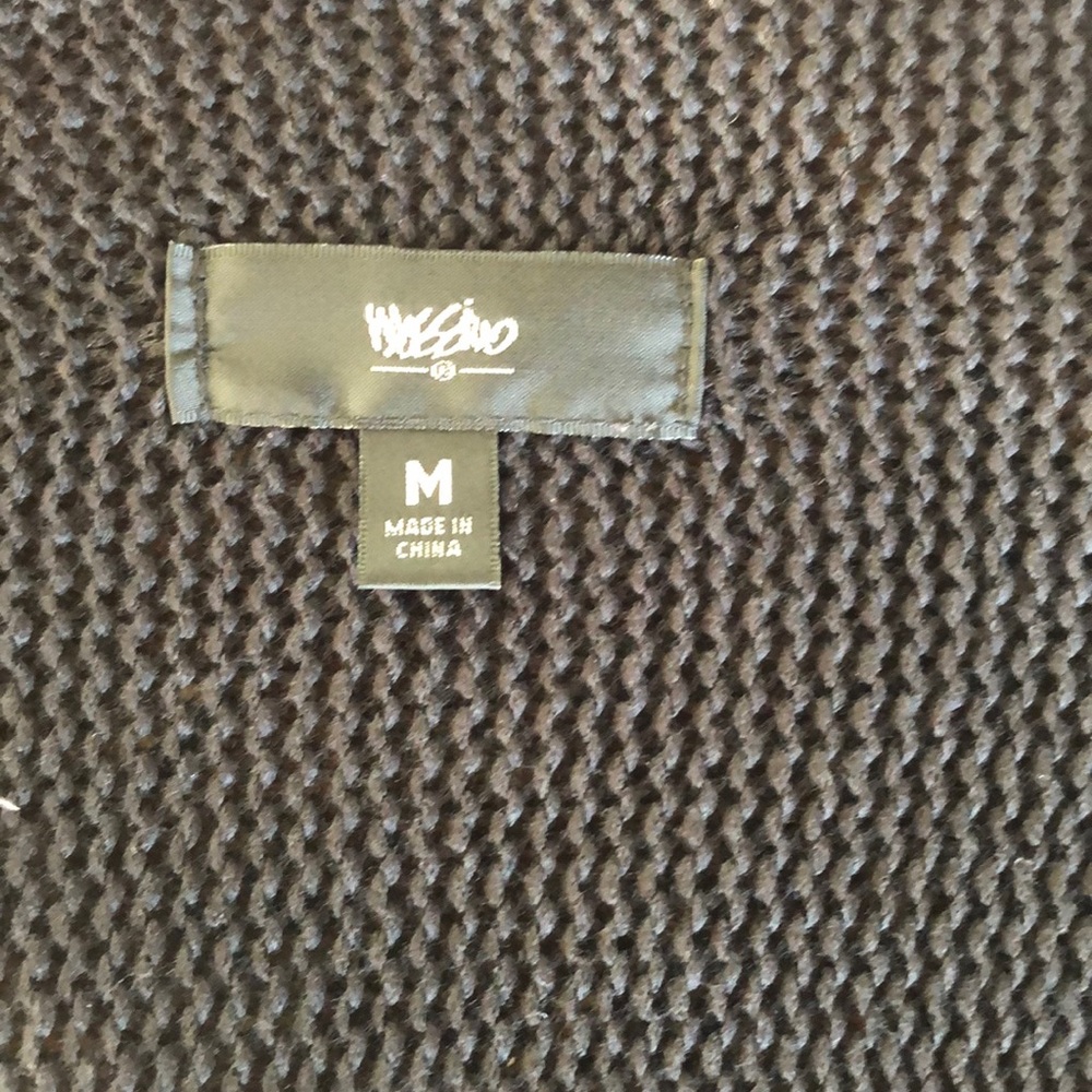 Mossimo Rayon Waterfall Open Sweater Black Medium - Picture 6 of 7
